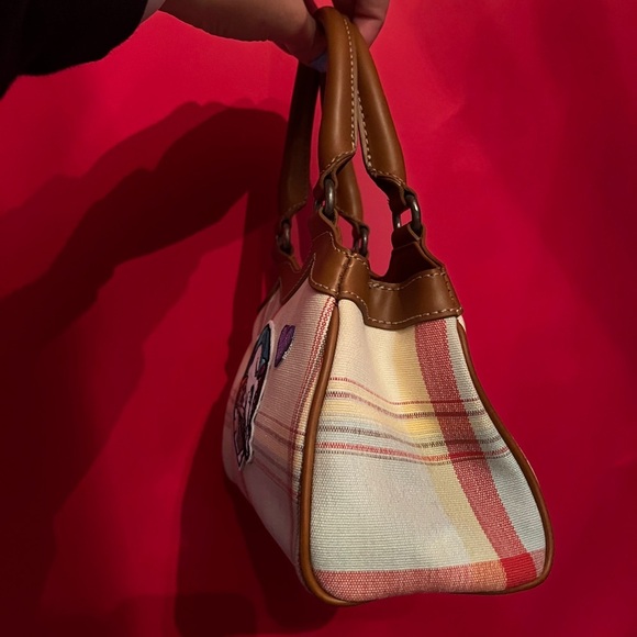 FOSSIL Mini Plaid Shoulder Bag with Customized Disney Hercules Patches - Picture 5 of 8